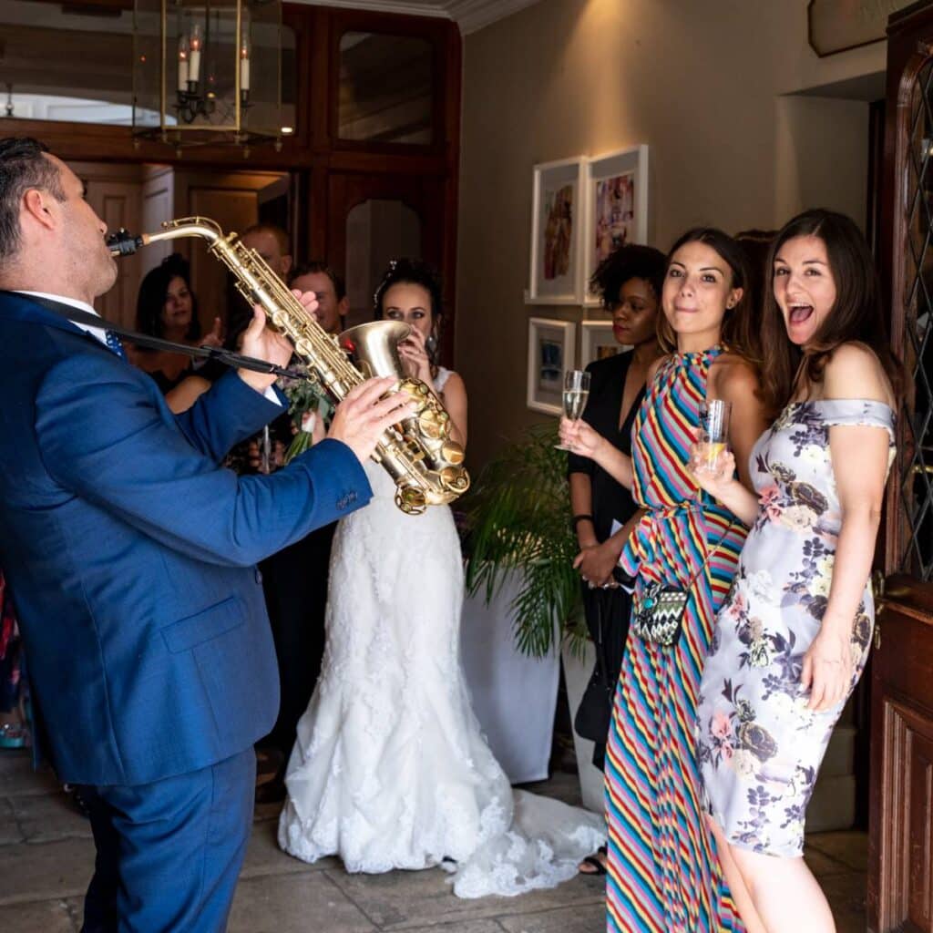 Performing at a wedding